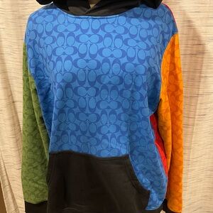 Coach color block hoodie